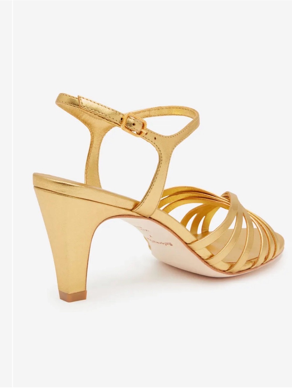 Paloma Heeled Sandal in Vintage Gold - Picture 3 of 9